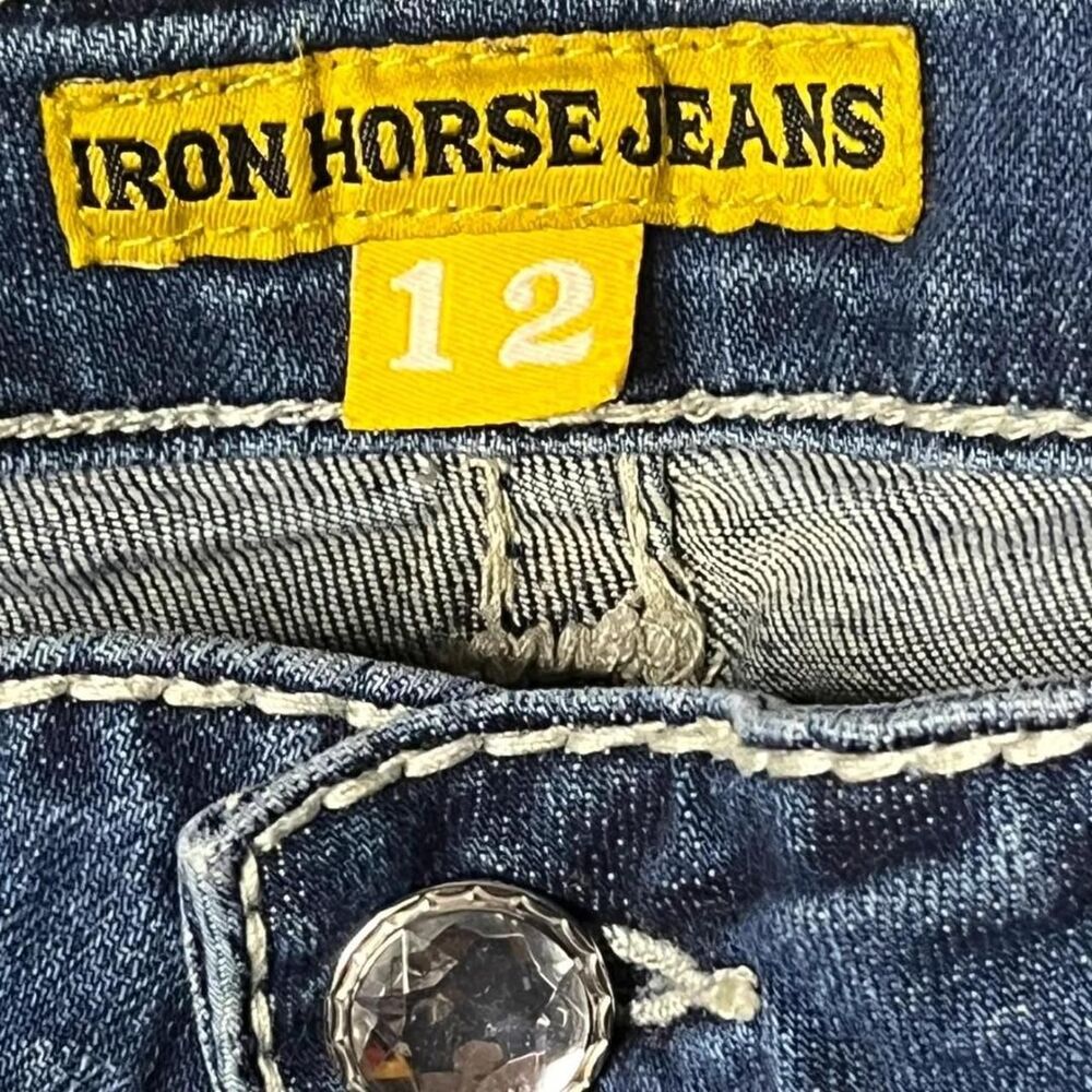 Iron Horse Women's Blue and Navy Jeans - Picture 6 of 7